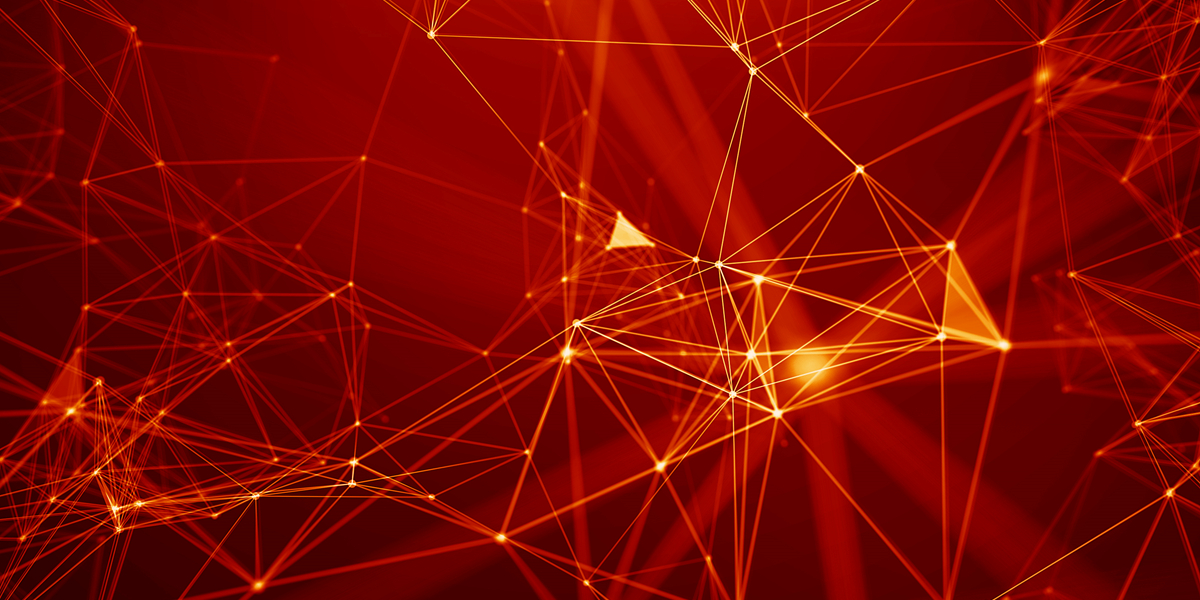 Red glowing network