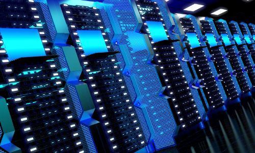 Futuristic server rack